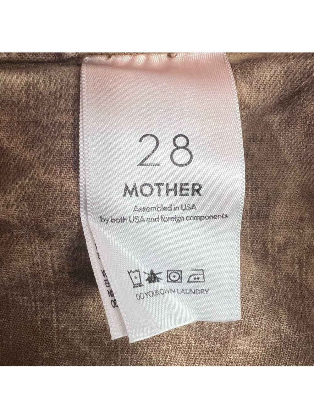 MOTHER Wide Leg Jeans The Swiss Army Desperado Heel Jeans in Tan Sz 28 NWT - Picture 14 of 16